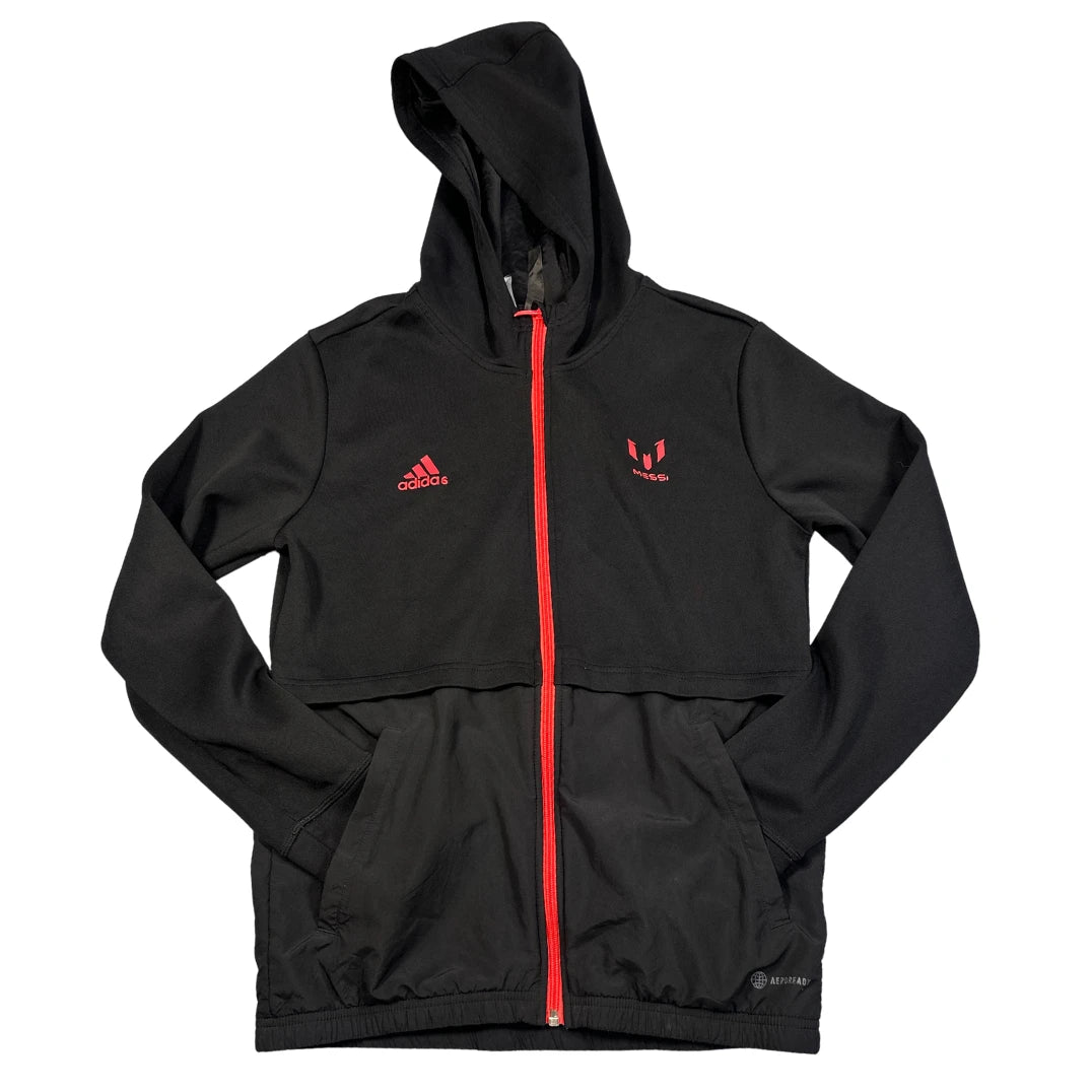 Adidas® Black Messi Hooded Jacket-S