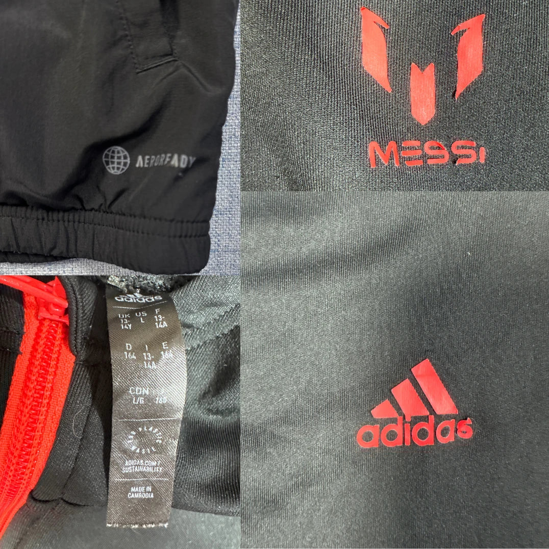 Adidas® Black Messi Hooded Jacket-S