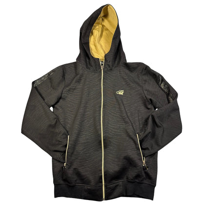 TM Time Is Money Black Tiger-Stripe Zip Hoodie (M)