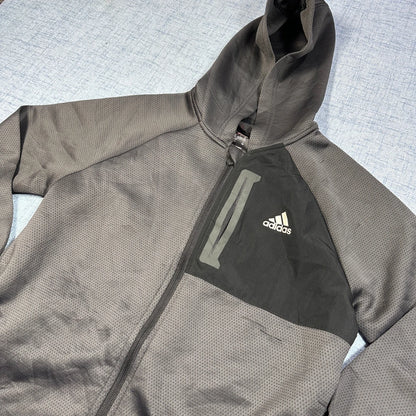 Adidas x Messi Grey/Black Zip Hoodie (Youth 13-14Y)-XS