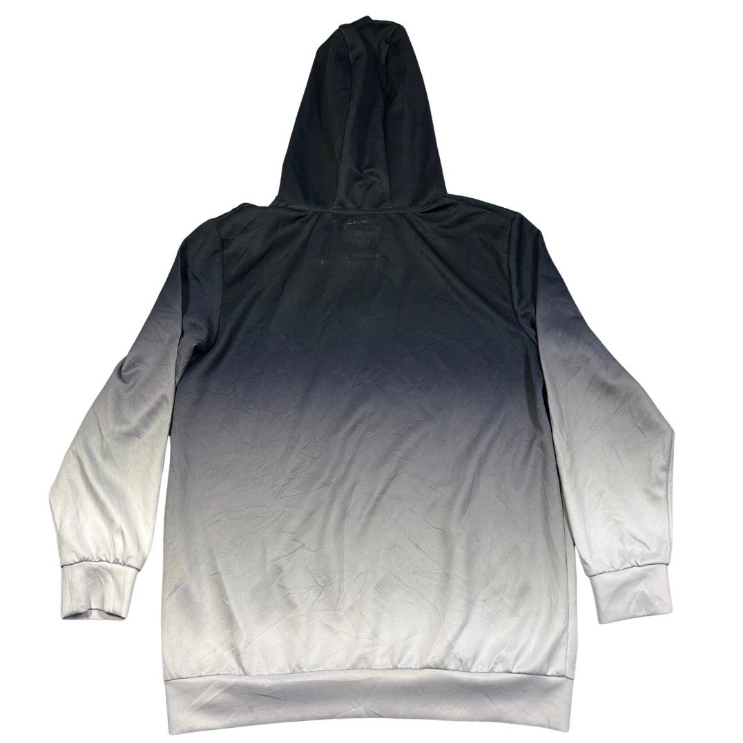 Silver "FS" Black-to-Grey Ombre Pullover Hoodie -S