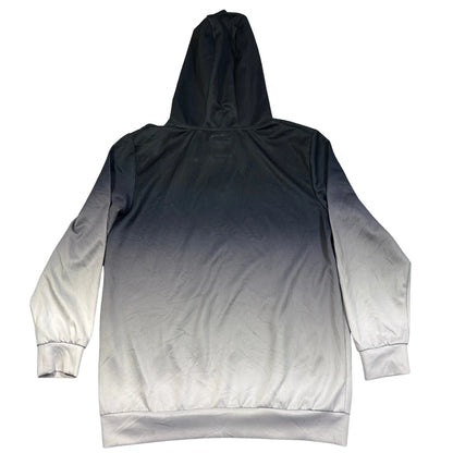 Silver "FS" Black-to-Grey Ombre Pullover Hoodie -S
