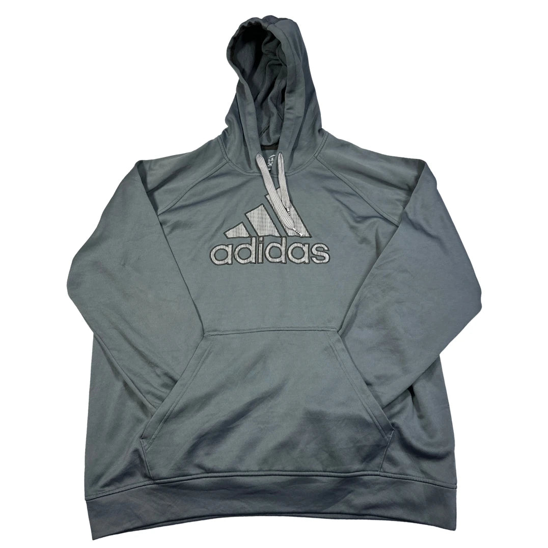 Adidas Grey Pullover Hoodie (2XL)