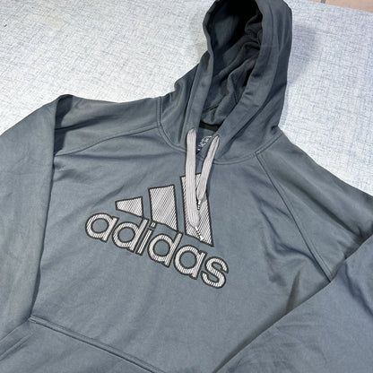 Adidas Grey Pullover Hoodie (2XL)