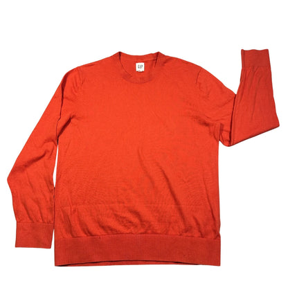 Gap Orange Crew Neck Cotton Sweater-L