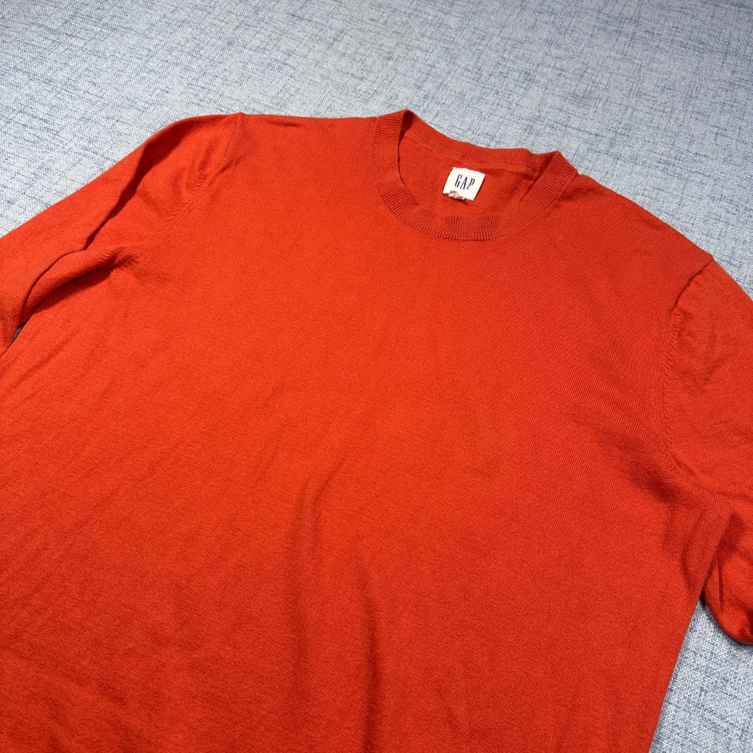 Gap Orange Crew Neck Cotton Sweater-L