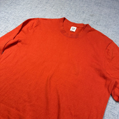 Gap Orange Crew Neck Cotton Sweater-L