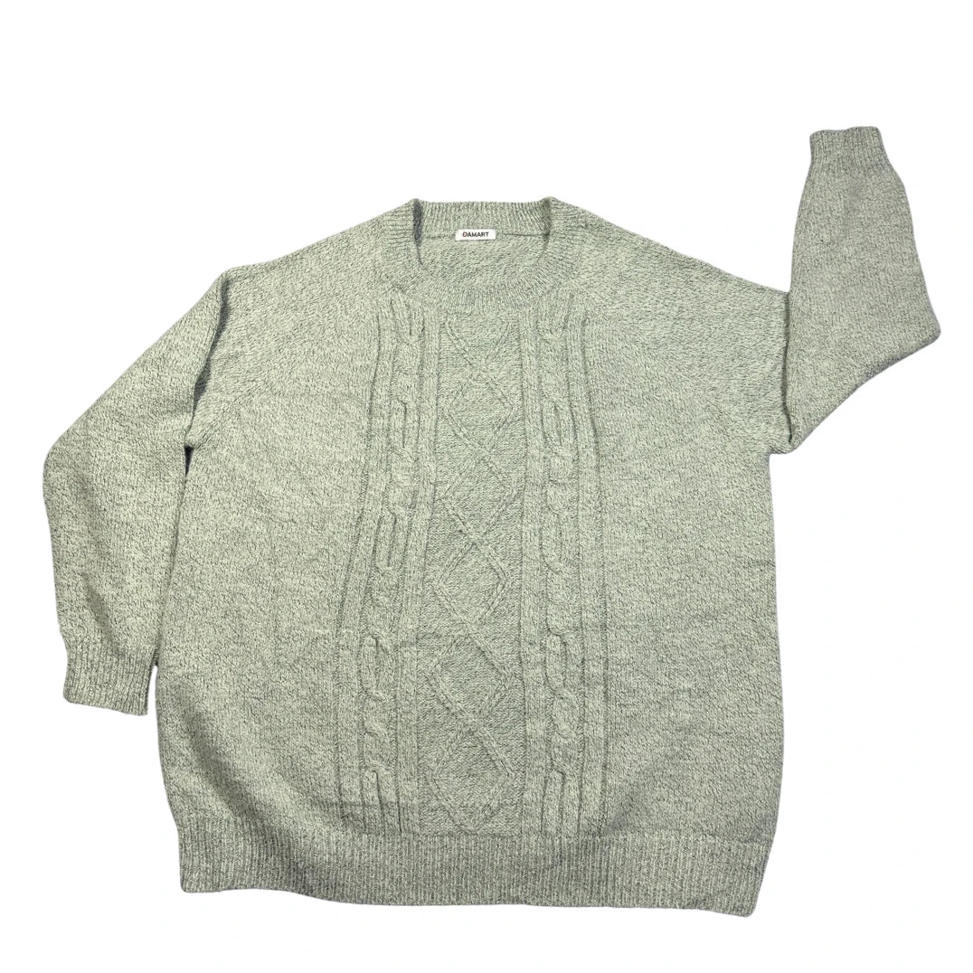 Damart Grey Cable Knit Sweater-L