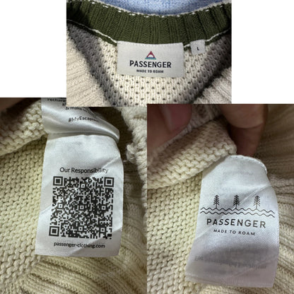 Passenger Cream Waffle Knit Sweater-L