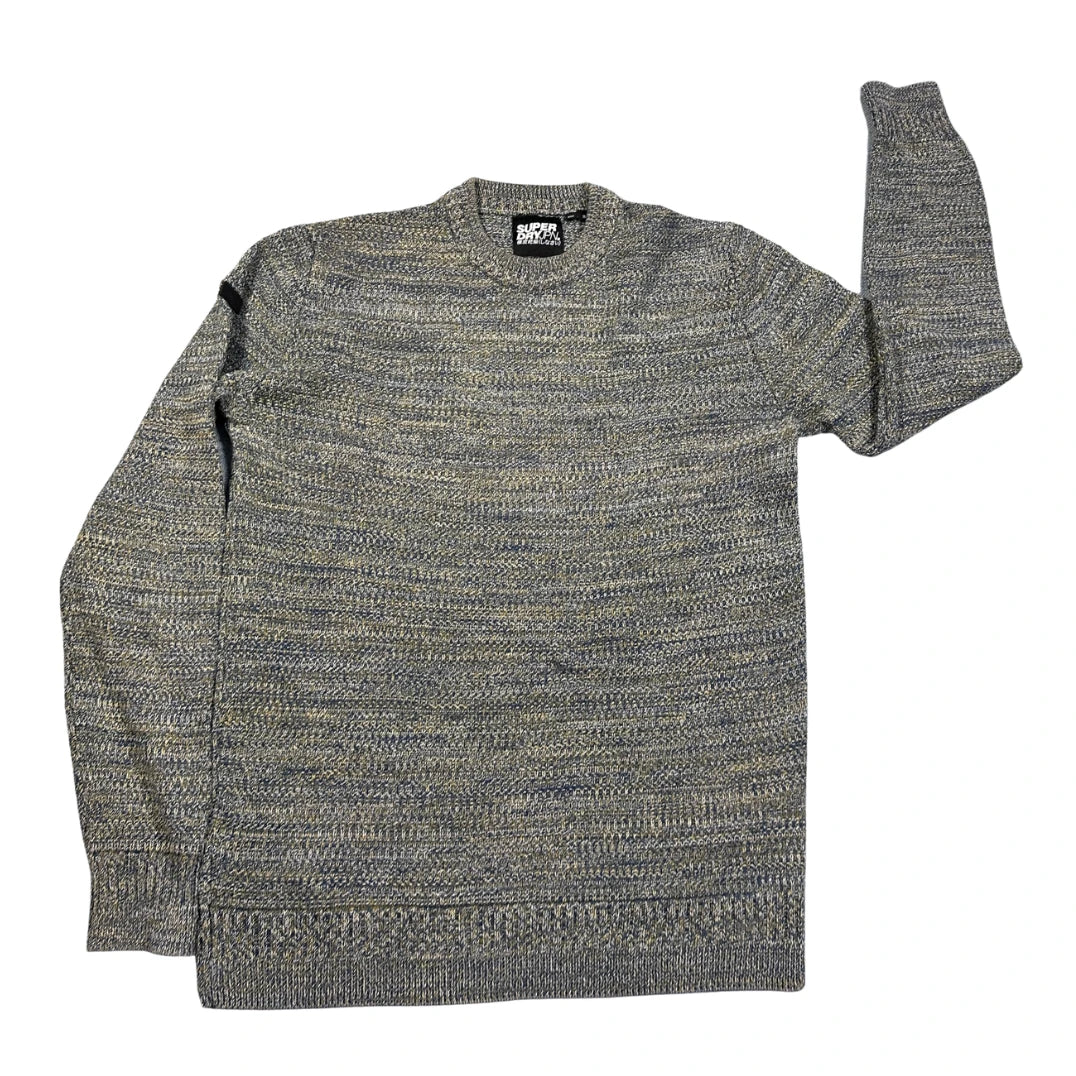 Superdry Grey Multicolor Space-Dye Knit Sweater-M