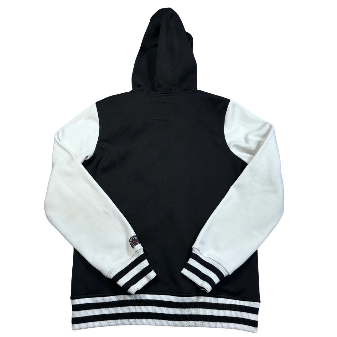 Empyre Surplus Co Black White Varsity Hooded Jacket-Small