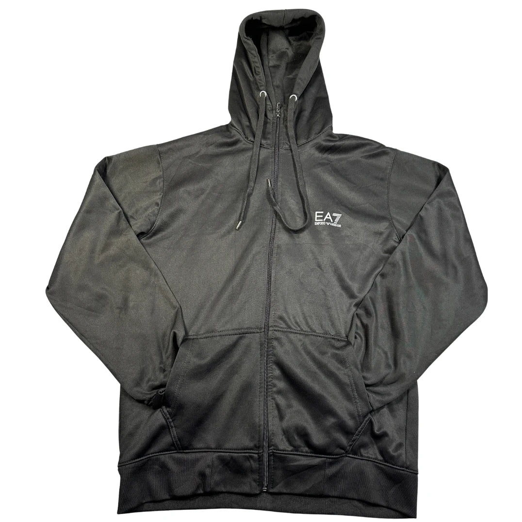 EA7 Emporio Armani Black Zip Hoodie-L