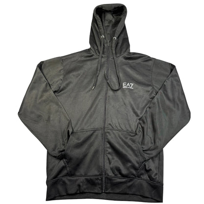 EA7 Emporio Armani Black Zip Hoodie-L