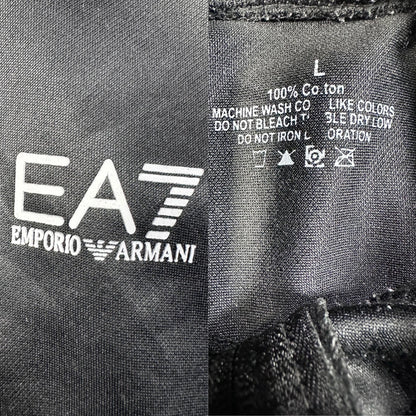 EA7 Emporio Armani Black Zip Hoodie-L