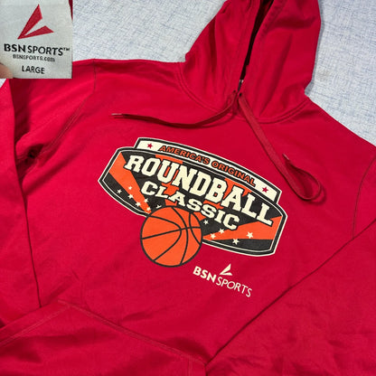 BSN Sports Red Roundball Classic Pullover Hoodie-Large