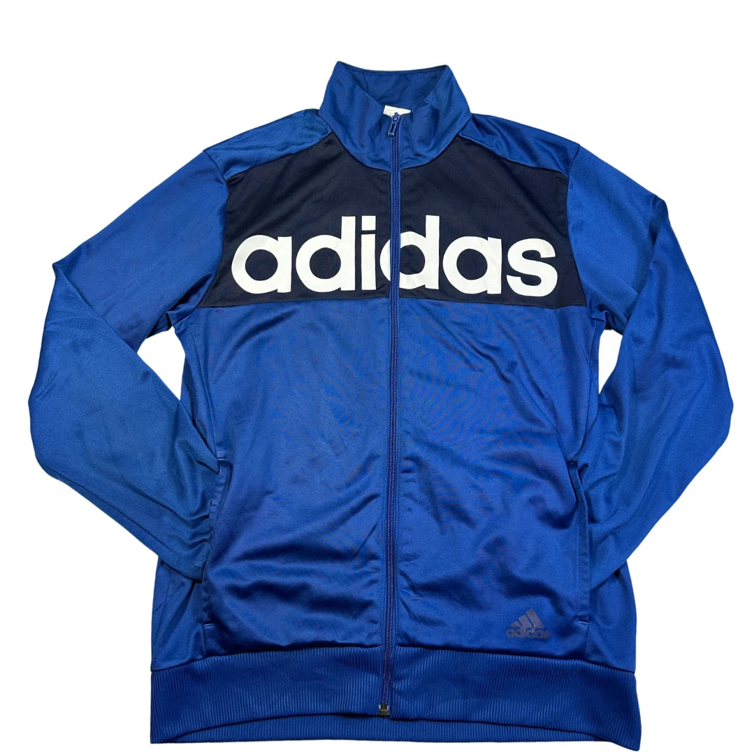 Adidas Blue Navy Colorblock Track Jacket-Medium
