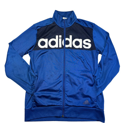 Adidas Blue Navy Colorblock Track Jacket-Medium