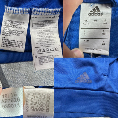 Adidas Blue Navy Colorblock Track Jacket-Medium