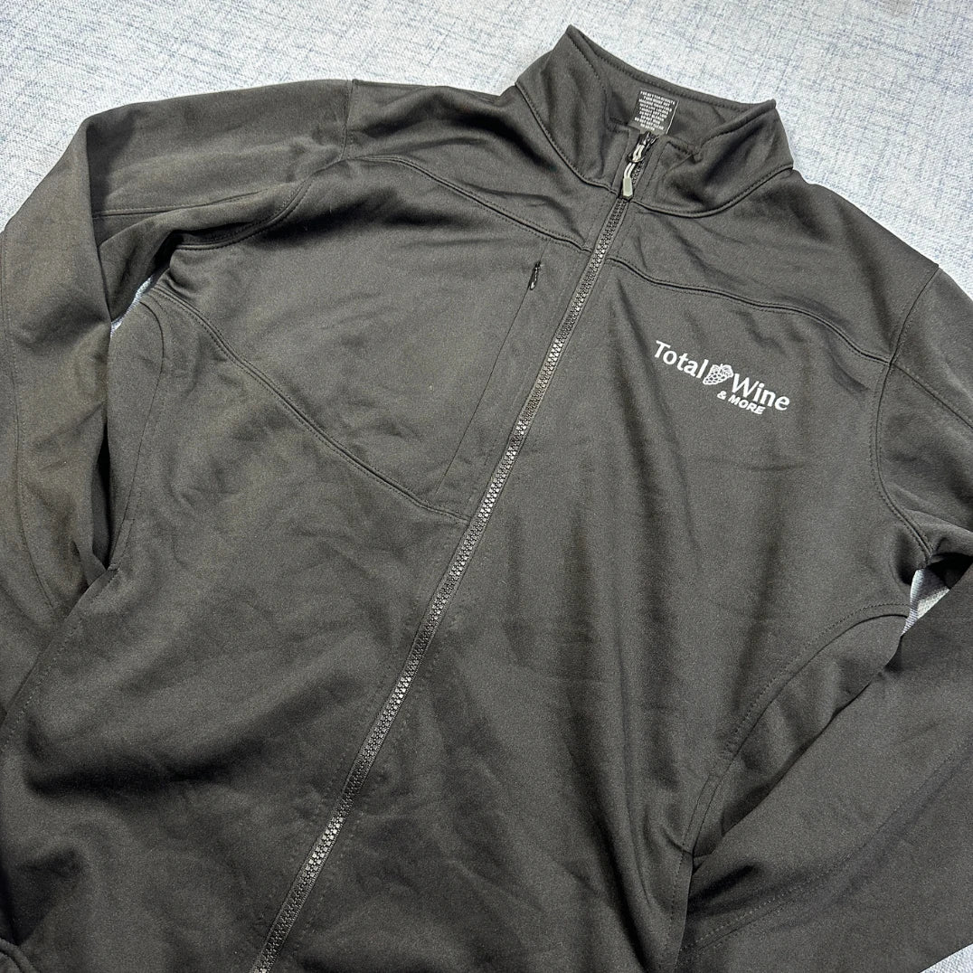Total Wine & More Black Fleece Zip Jacket-L