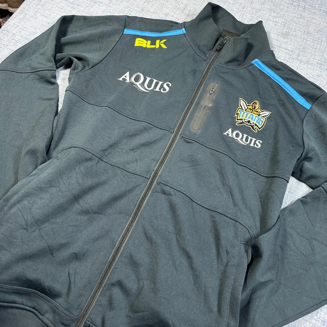 BLK Aquis Gold Coast Titans NRL Grey Track Jacket-Medium