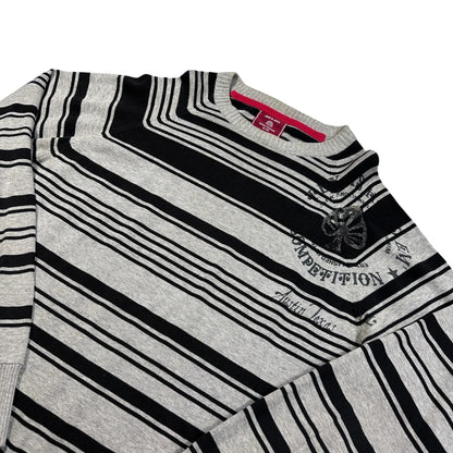 Jack & Jones® Grey Striped Sweater-L