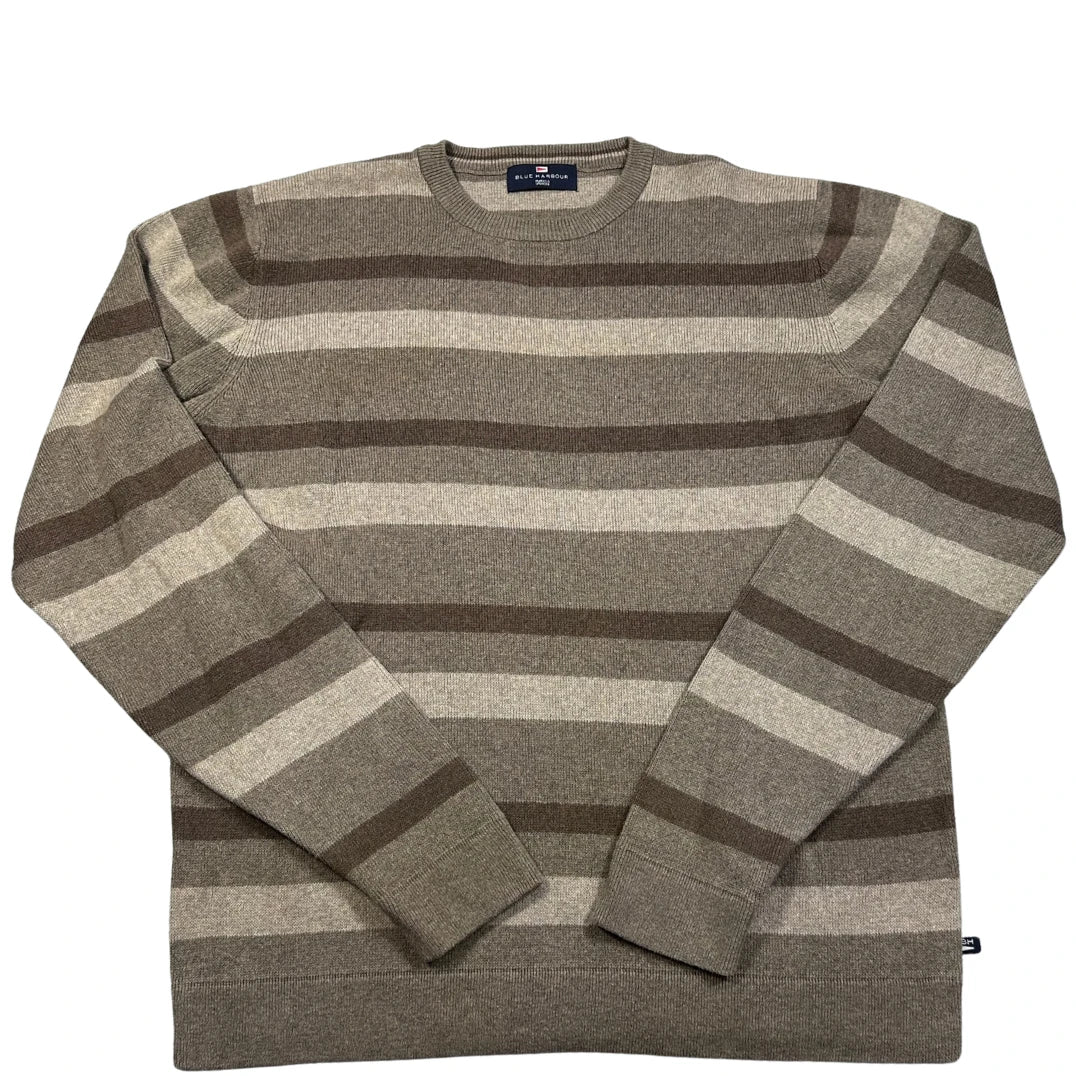 Marks & Spencer® Taupe Striped Sweater-M