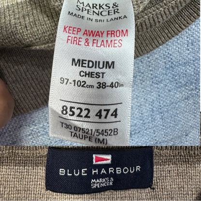 Marks & Spencer® Taupe Striped Sweater-M