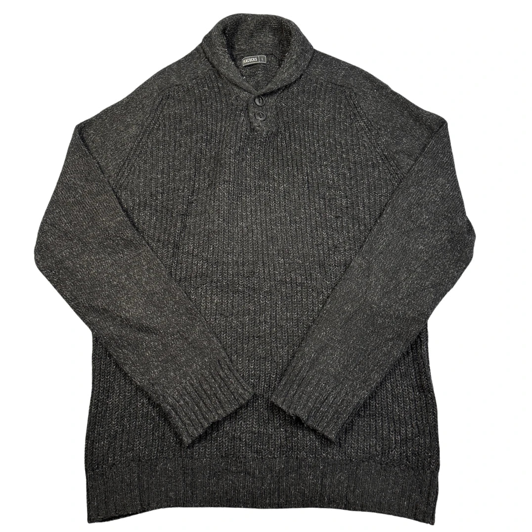 Peacocks® Charcoal Shawl Collar Sweater-L
