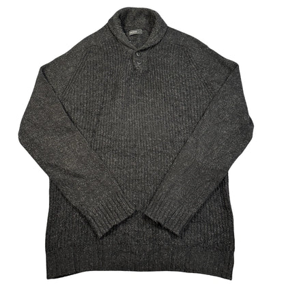 Peacocks® Charcoal Shawl Collar Sweater-L