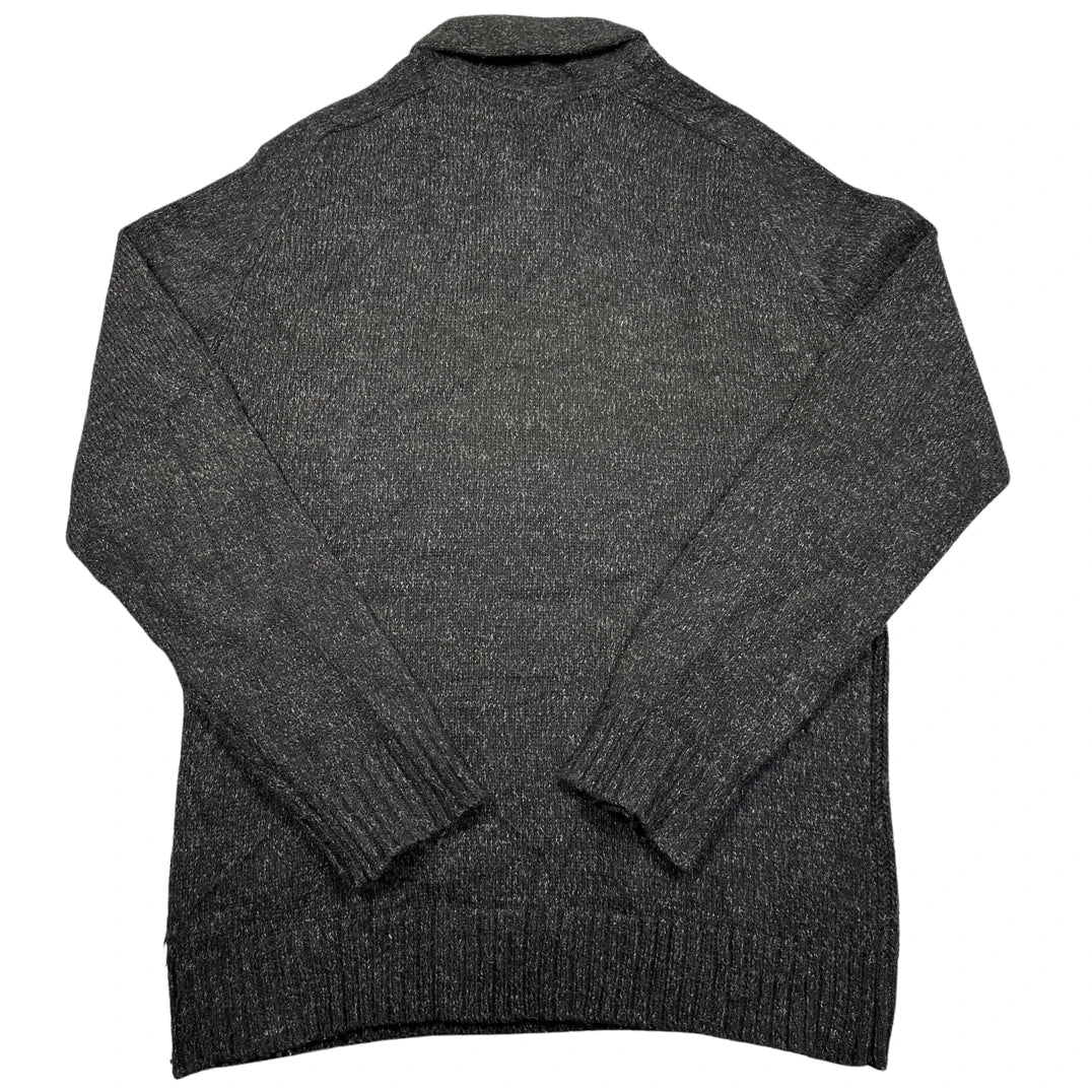 Peacocks® Charcoal Shawl Collar Sweater-L
