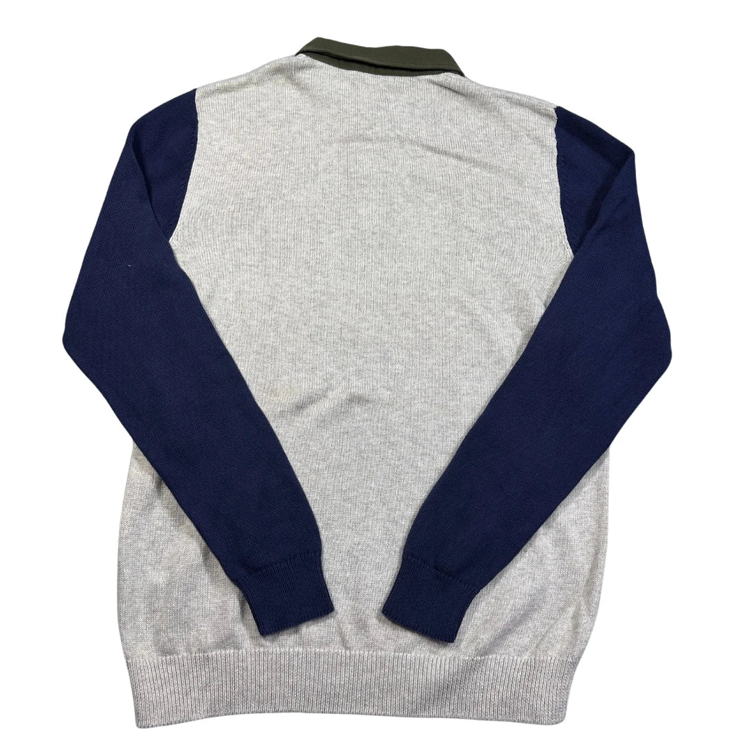 Next® Grey Polo Sweater Contrast-M