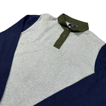 Next® Grey Polo Sweater Contrast-M