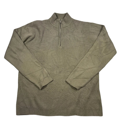 Steeleans® Olive Quarter Zip Sweater-S