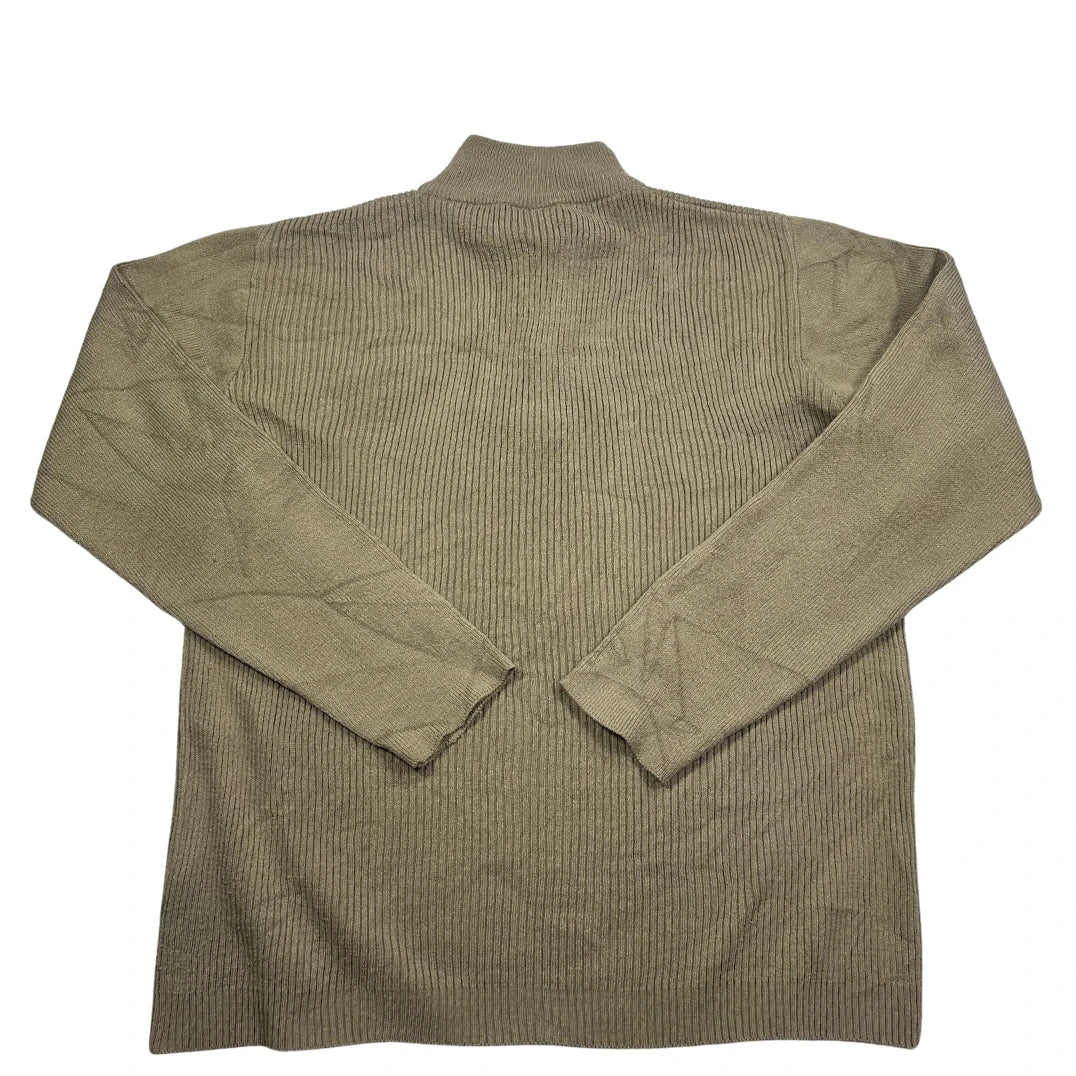 Steeleans® Olive Quarter Zip Sweater-S