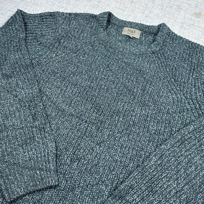 M&S® Blue Marl Sweater Knit-M