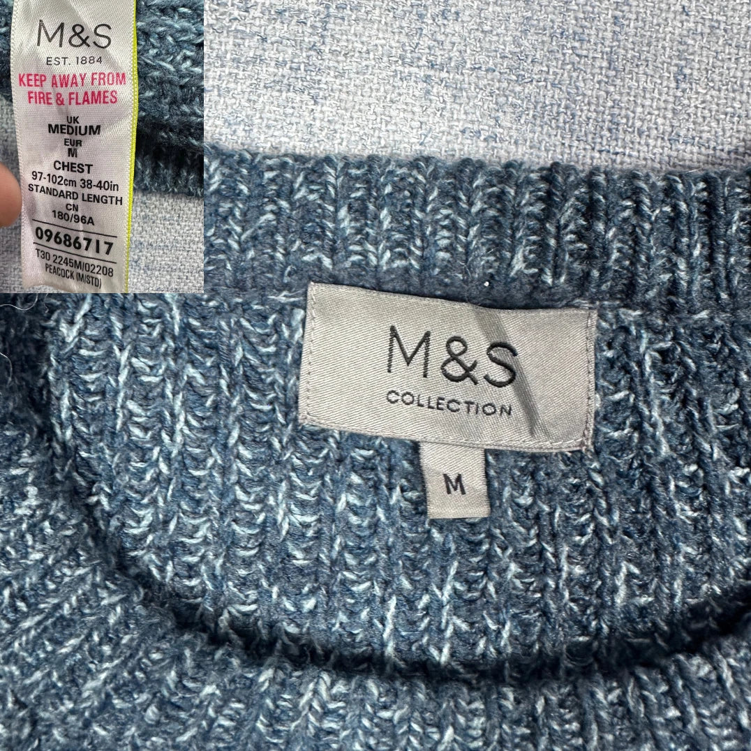 M&S® Blue Marl Sweater Knit-M
