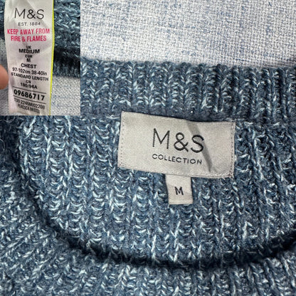 M&S® Blue Marl Sweater Knit-M