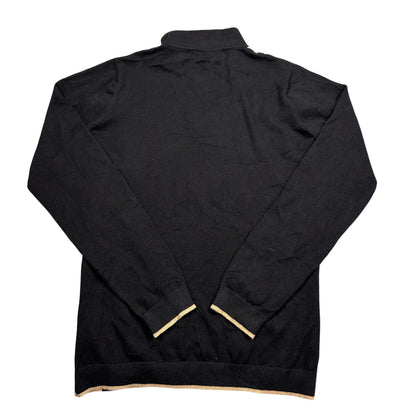 Boys® Black Quarter Zip Knit Sweater-XS