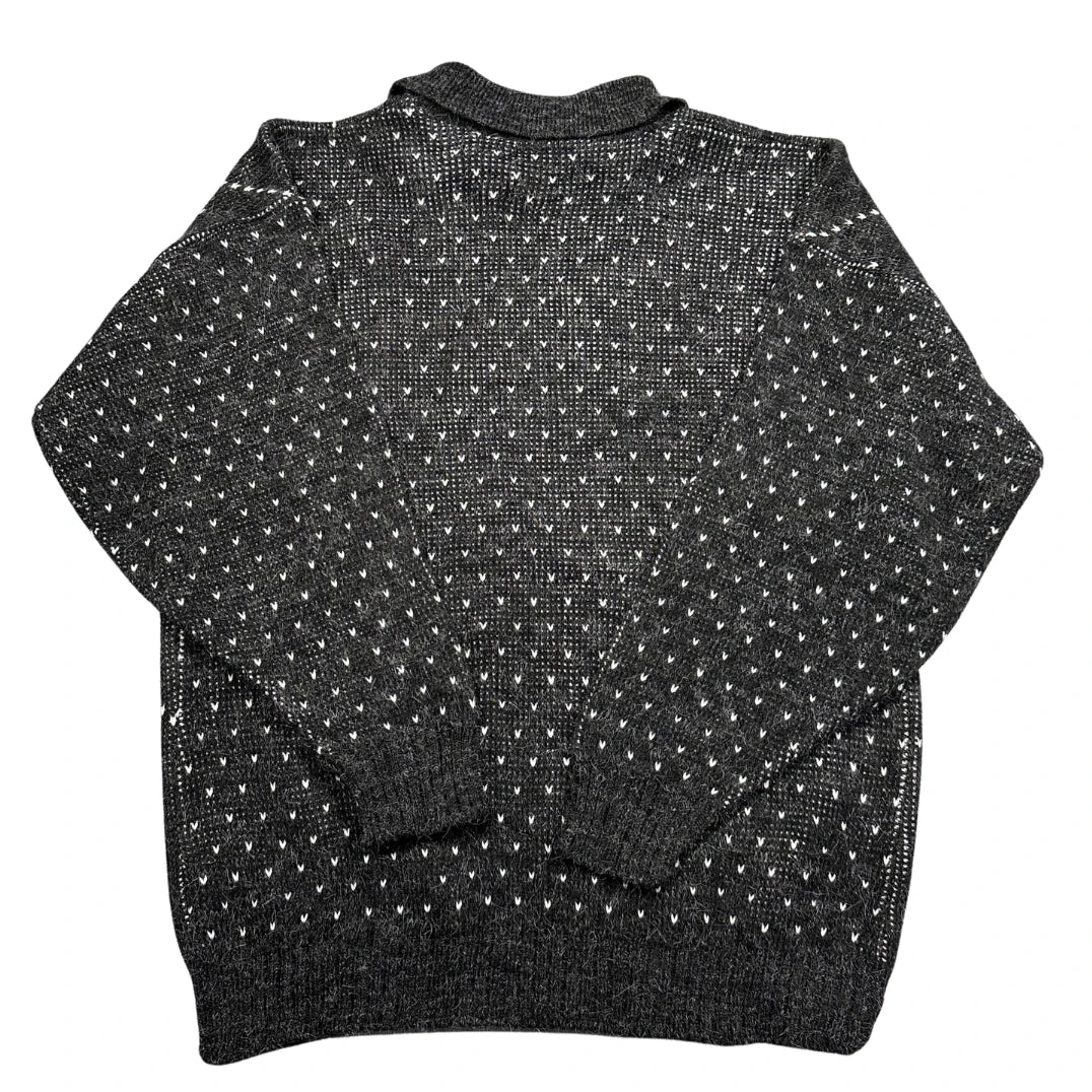 Unbranded Charcoal Graphic Knit Sweater-M