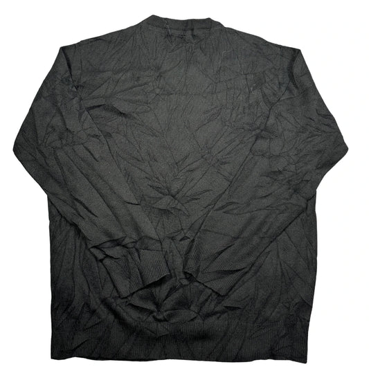 Pierre Cardin® Black Textured V Neck Sweater-M