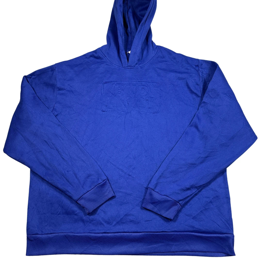 Unbranded Blue Pullover Hoodie Embossed-XL