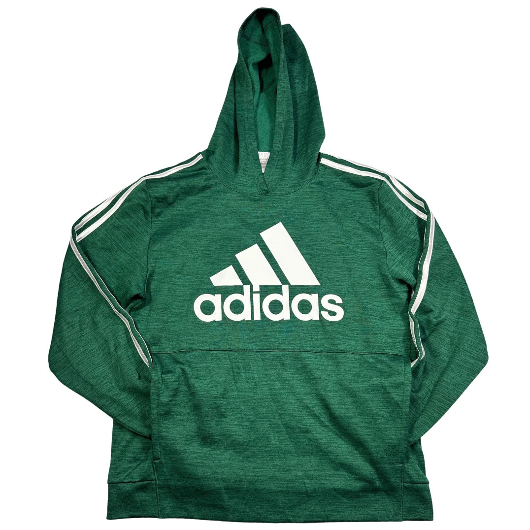 Adidas® Green Pullover Hoodie Logo-XL