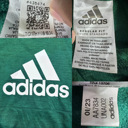 Adidas® Green Pullover Hoodie Logo-XL
