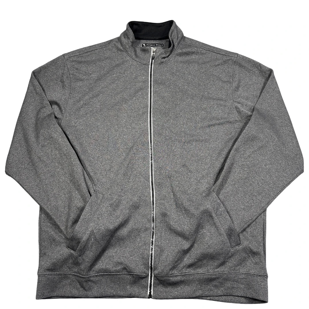 Pebble Beach® Gray Performance Track Jacket-XL