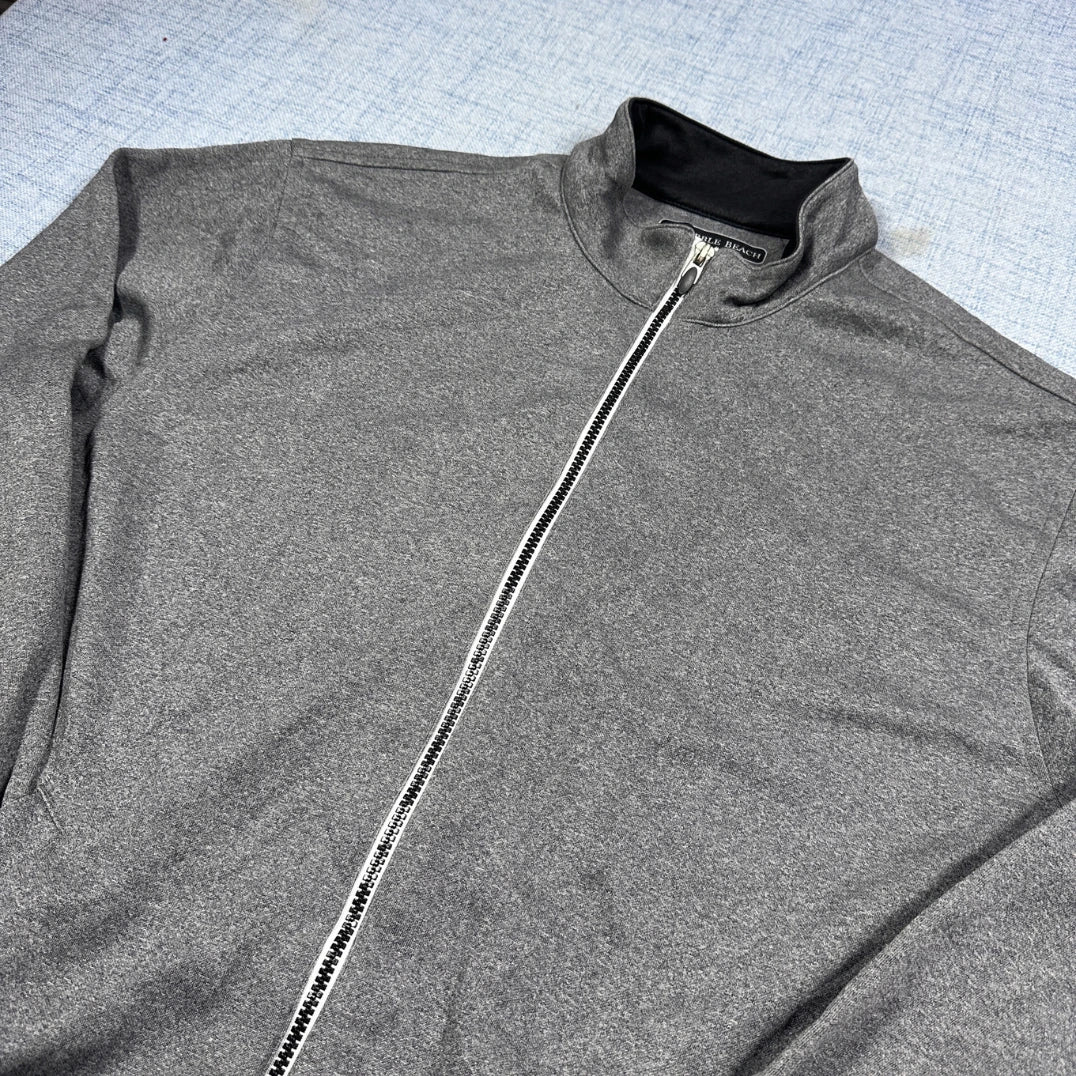 Pebble Beach® Gray Performance Track Jacket-XL