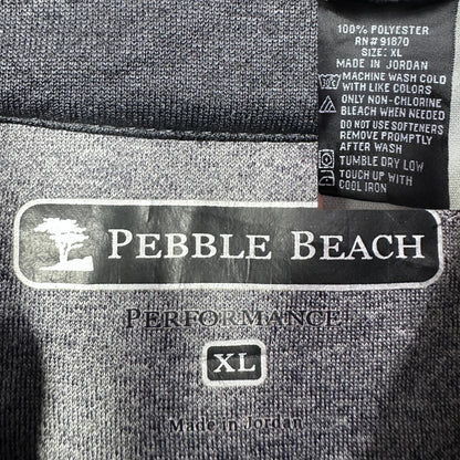 Pebble Beach® Gray Performance Track Jacket-XL