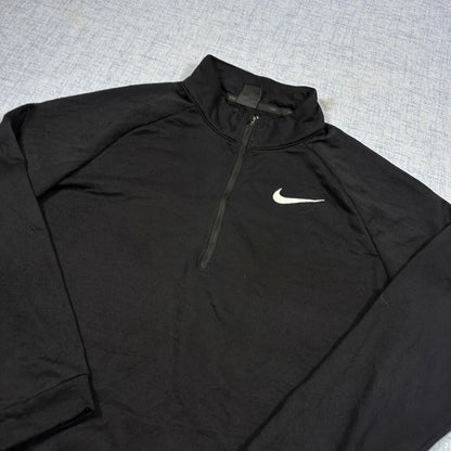 Nike® Black Dri Fit Quarter Zip-L
