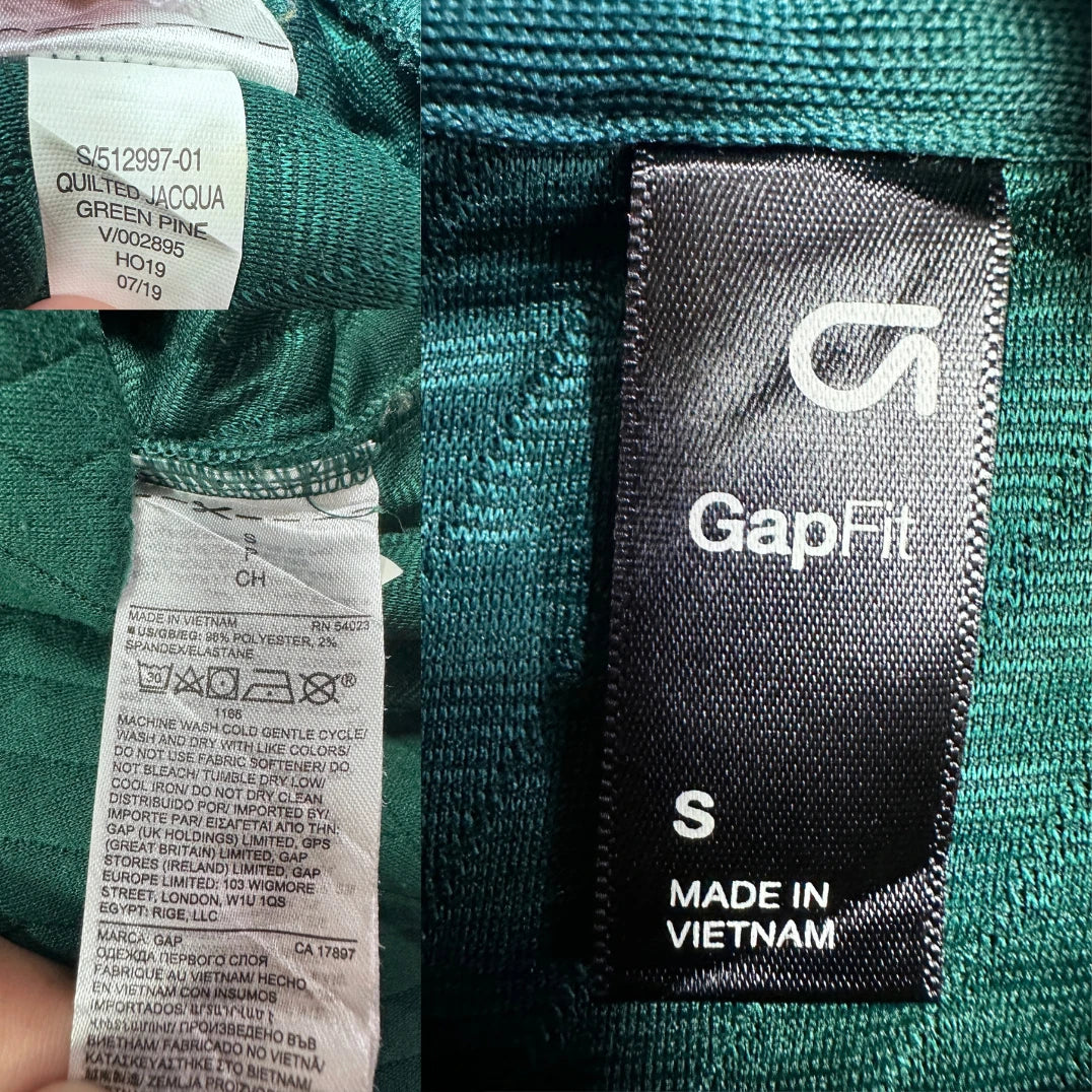 GapFit® Green Hooded Pullover Textured-S