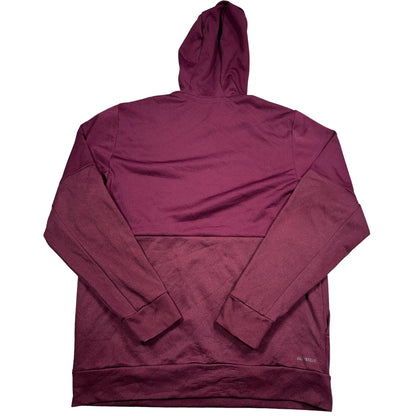 Adidas® Maroon Hooded Sweatshirt Logo-L