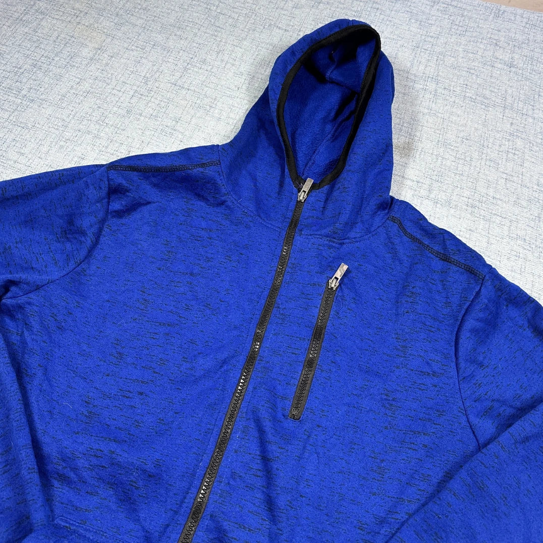 MotoGear® Blue Zip Hoodie Pocket-M